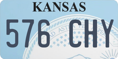 KS license plate 576CHY