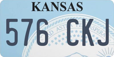 KS license plate 576CKJ