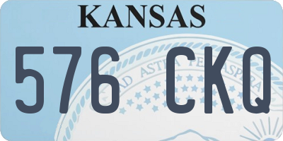 KS license plate 576CKQ