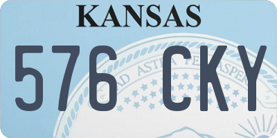 KS license plate 576CKY