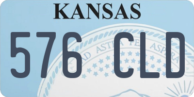 KS license plate 576CLD