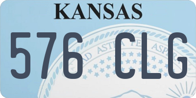KS license plate 576CLG
