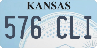 KS license plate 576CLI