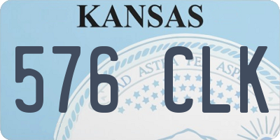 KS license plate 576CLK