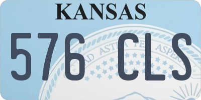 KS license plate 576CLS