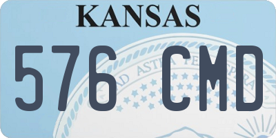 KS license plate 576CMD