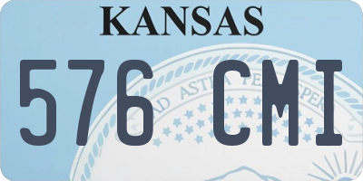KS license plate 576CMI