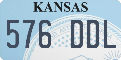 KS license plate 576DDL