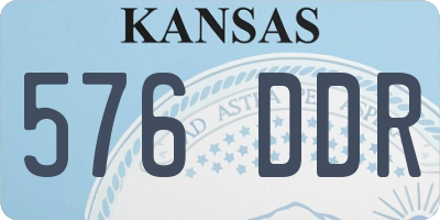 KS license plate 576DDR