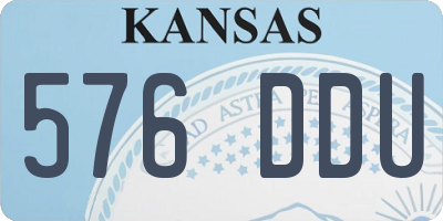 KS license plate 576DDU