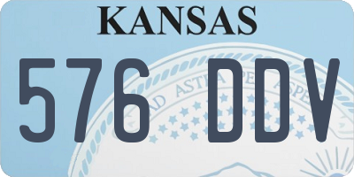 KS license plate 576DDV