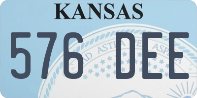 KS license plate 576DEE