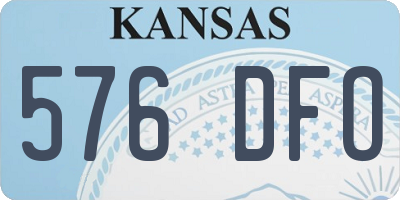 KS license plate 576DFO