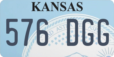 KS license plate 576DGG