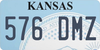 KS license plate 576DMZ