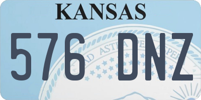 KS license plate 576DNZ