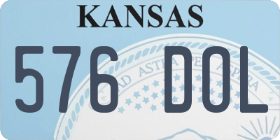 KS license plate 576DOL