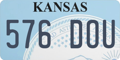 KS license plate 576DOU