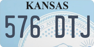 KS license plate 576DTJ