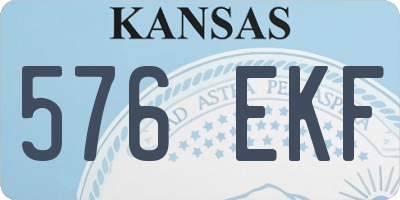 KS license plate 576EKF