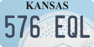 KS license plate 576EQL