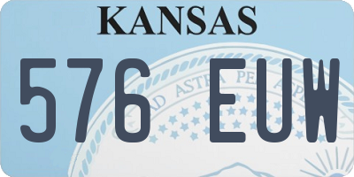 KS license plate 576EUW