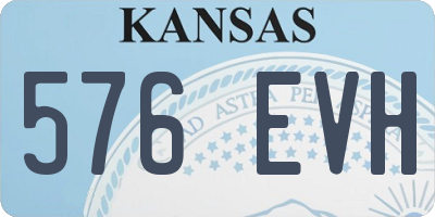 KS license plate 576EVH