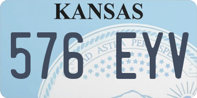 KS license plate 576EYV