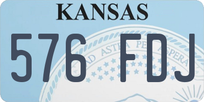 KS license plate 576FDJ