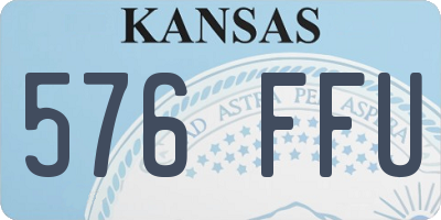 KS license plate 576FFU