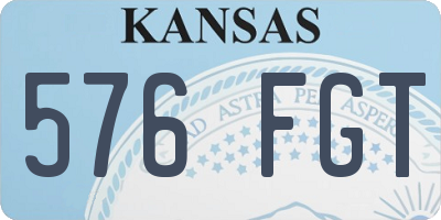 KS license plate 576FGT