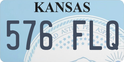 KS license plate 576FLQ
