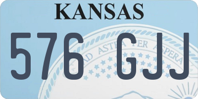 KS license plate 576GJJ