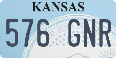 KS license plate 576GNR
