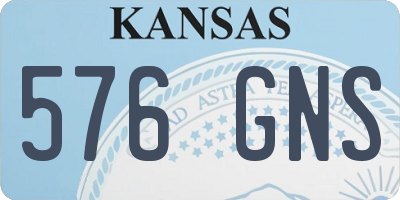 KS license plate 576GNS