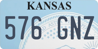 KS license plate 576GNZ