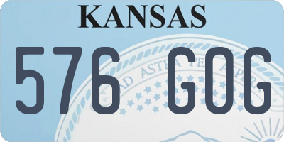 KS license plate 576GOG