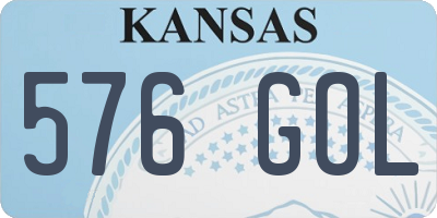 KS license plate 576GOL