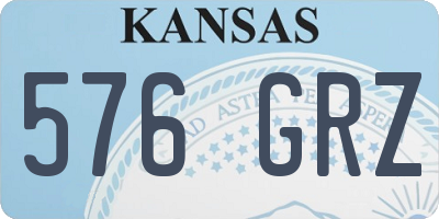 KS license plate 576GRZ