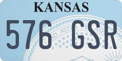 KS license plate 576GSR