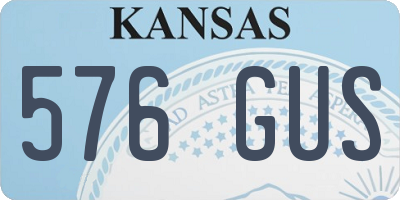 KS license plate 576GUS