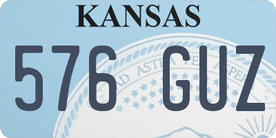 KS license plate 576GUZ