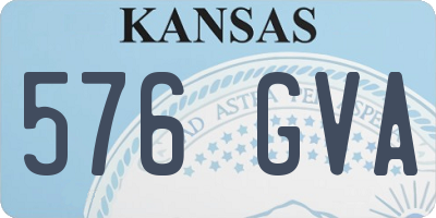 KS license plate 576GVA