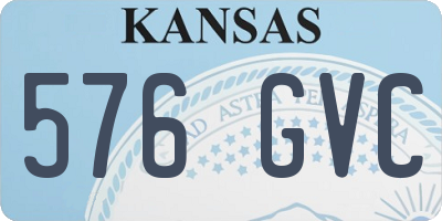 KS license plate 576GVC