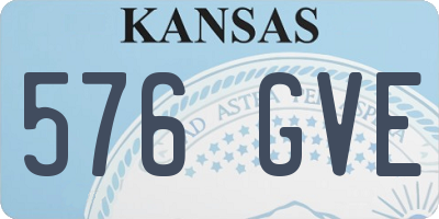 KS license plate 576GVE