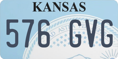 KS license plate 576GVG
