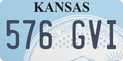 KS license plate 576GVI