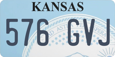 KS license plate 576GVJ