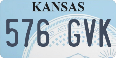 KS license plate 576GVK