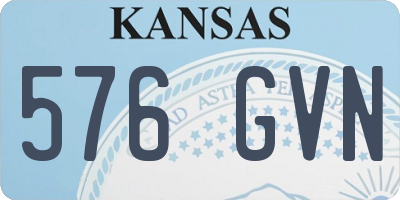 KS license plate 576GVN